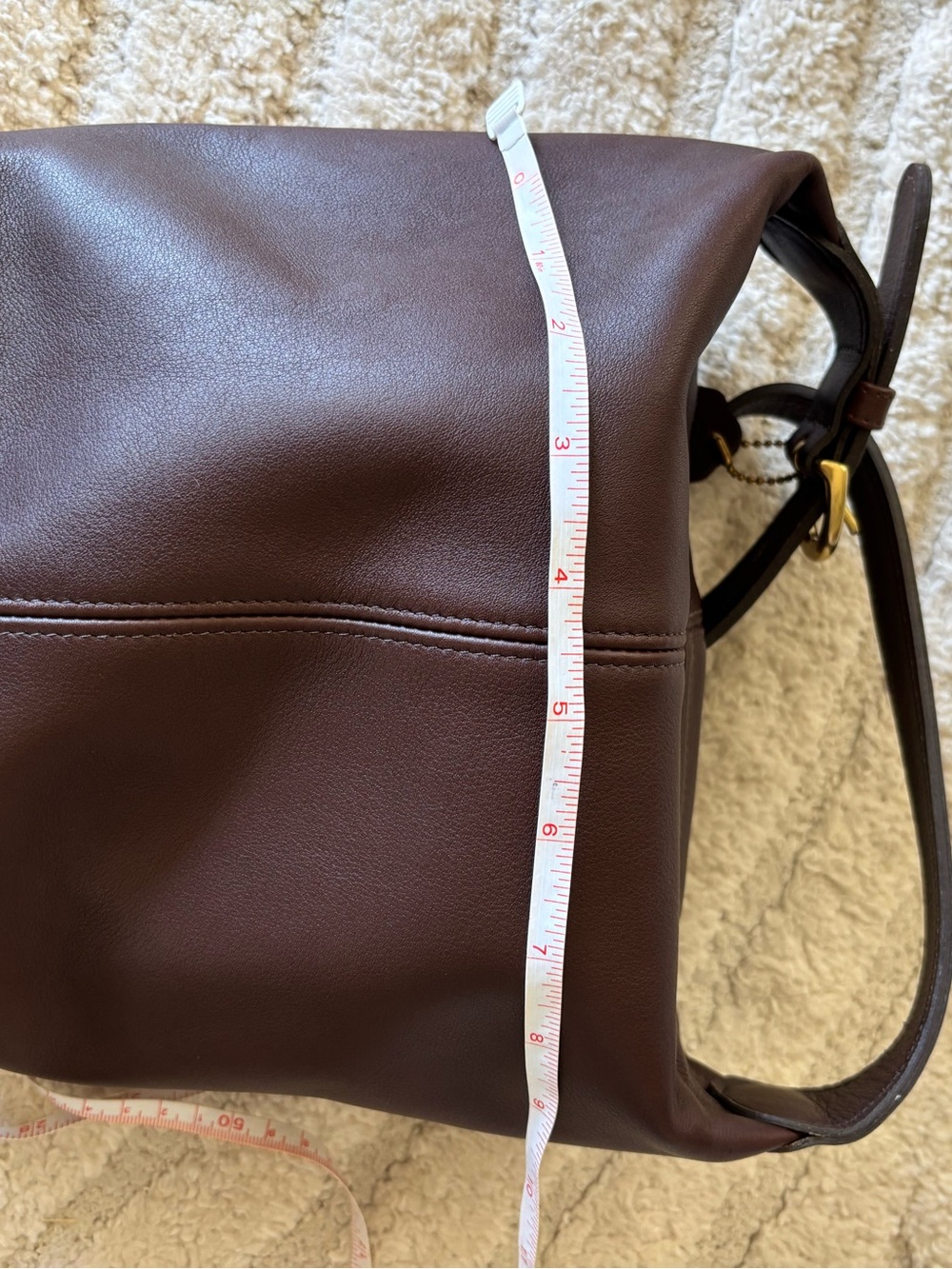 Coach Dark Brown Leather Shoulder Bag with Gold Hardware - Picture 8 of 13